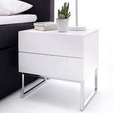 Strada Bedside Cabinet In White High Gloss With 2 Drawers Furniture In Fashion Modern Bedside Table White Bedside Table Modern White Bedside Table
