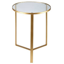 Glass And Gold Metal Side Table Bout De Canape Bout De Canape Metal Table De Chevet Metal