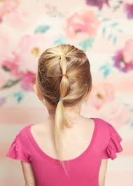 Try an updo or a half up half down hairstyle for long hair or a casual half ponytail for blonde or brunette hair. Toddler Hairstyles 5 Ways To Dress Up A Kids Ponytail Lipgloss And Crayons