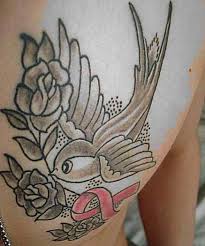 There are people who make noble use of the body art to generate awareness and express their feelings. Cancer Birds Ribbon Tattoos Tattoo Ideas For Men For Girls