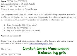 2 Contoh Surat Penawaran Dalam Bahasa Inggris