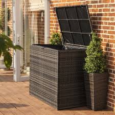 All Weather Large Cushion Storage Outdoor Rattan Garden Furniture Box Brown By Belle Rattan Garde Patio Cushion Storage Patio Cushions Outdoor Patio Cushions