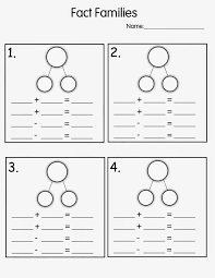 Mrs T S First Grade Class Fact Families Fact Family Worksheet Number Bonds Worksheets Family Worksheet