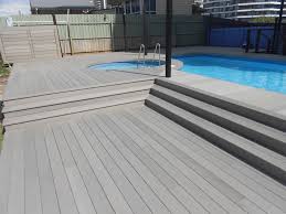 There Are Various Flooring Materials For Swimming Pools On The Market Nowadays More And More People Begin To Us Composite Decking Pool Composite Decking Deck