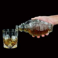 A decanter is a container for wine or some other type of alcoholic beverage. Explosive Military Liquor Decanters Grenade Glass Whiskey