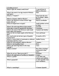 To this day, he is studied in classes all over the world and is an example to people wanting to become future generals. Over 80 Trivia Questions Of Spanish Food And Culinary Culture Tpt