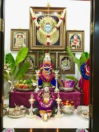 Varalakshmi Pooja Room Door Design Goddess Decor Puja Room