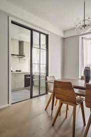 Other wall with sink is open to family room. Automatic Door Make Our Life Convenient Kitchen Sliding Doors Living Room Door Living Room Sliding Doors