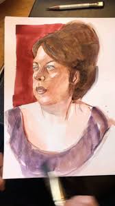 Nancy Bea Miller: "This was the second time I got to paint Brooklyn Betty,  an amazing artist's model who is based in NYC, so I might never have gotten  to work from