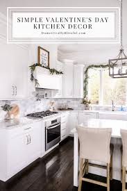 simple valentine's day kitchen decor