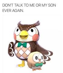 Rowlet S Roundness Pokemon Animal Crossing Pokemon Characters