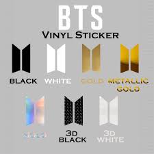 Bts svg / adorable tinytan bts members hiding behind the logo svg/ svg files for cricut and silhouette/ kpop star svg/ clean cut svg file. Kraftitaph Bts Logo Vinyl Stickers Kpop Army Waterproof Holographic Stickers Shopee Philippines