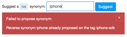 Why Can T I Suggest A Synonym Between Ios And Iphone Meta Stack Overflow Find another word for this. meta stack overflow