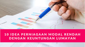 Berikut adalah senarai idea perniagaan kecil yang boleh dipertimbangkan: 10 Idea Perniagaan Modal Rendah Dengan Keuntungan Lumayan