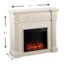 This electric fireplace also features great looking flames and an integrated heater. Jordan Ii Electric Fireplace Ivory Fireplacess Com