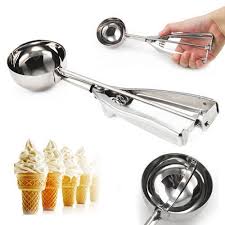 Metal kitchen rack w \/metal rods vs cones definition eyesight. Ice Cream Scoop Stainless Steel Mash Potato Spoon Kitchen Tool Server Food Scoops Home Garden Worldenergy Ae