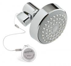Evolve Showerstart Roadrunner Showerhead This Showerhead Features A Maximum Flow Rate Of 1 6 Gallons Per Water Saving Shower Head Shower Heads Shower Systems