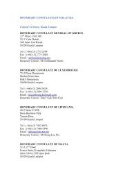 98 jalan c1 taman melawati 53100 kuala lumpur. Hon Consulates In Malaysia En