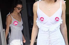PICS] Kendall Jenner Braless Nipples -- Model Bares Her Boobs In  See-Through Top