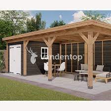 douglas houten overkapping maken diy patio achtertuin huis tuin gebouwen