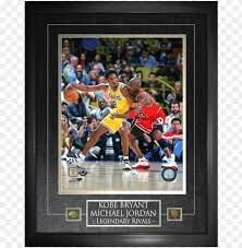 Maybe you would like to learn more about one of these? Jordan M Bryant K Etched Mat Action This Frame Showcases Michael Jordan Kobe Bryant 1998 Actio Png Image With Transparent Background Toppng
