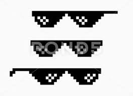 Thug Life Meme Pixel Glasses Icon Sunglasses Hip Hop Joke Icon Prank Thug Life Stock Illustration Ad Glasses Icon Sungla Pixel Art Thug Life Thug Life Meme