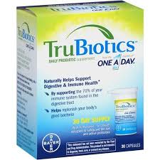 One A Day Trubiotics Daily Probiotic Supplement For Digestive Health 30 Capsule Box Walmart Com Trubiotics Probiotics Probiotics Supplement