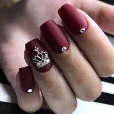 Such as 90 long acrylic nails design ideas for june . Burgundy Short Acrylic Nail Designs Burgundy Nails Artificial Nails Blue Nails Gel Nails