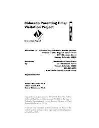 Visit the parenting evaluation treatment program (petp) graduates web page for a list of trained providers in the community. Colorado Parenting Time Visitation Project Evaluation Report Center For Policy Research