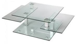 La table basse est un lment central du salon, qu il faut choisir avec soin. Table Basse Double Plateaux Verre Carre
