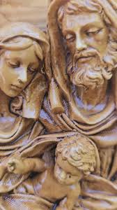 Holy Family Olive Wood Wall Plaque