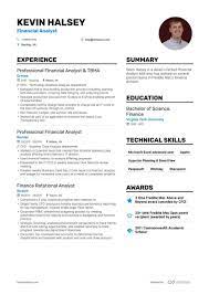 Financial Analyst Resume Example
