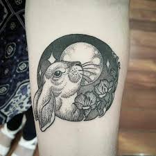 Rabbit Moon Tattoo Rabbit Tattoos Bunny Tattoos Tattoos
