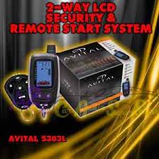 details about avital 5303l 2 way car auto alarm security system remote start keyless entry lcd