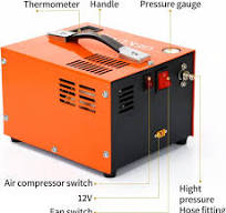 Pcp air Compressor 4500psi LED Display Screen Small Filter Car Compressor  12V DC 30mpa 300bar 4500psi Pcp Pump - AliExpress 202216001