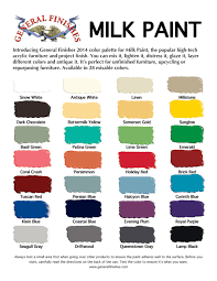 The New General Finishes Milk Paint Color Chart Painting