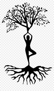 Tree with roots silhouette from trees, nature, and plants. Tree With Roots Silhouette Png Clipart Yoga Tree Pose Transparent Png Vhv