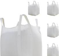 Bolsa FIBC (Súper Saco) De Polipropileno - Capacidad 2200 Lbs - Medidas  35x35x40 Pulgadas - Abierta Arriba, Plana Abajo
