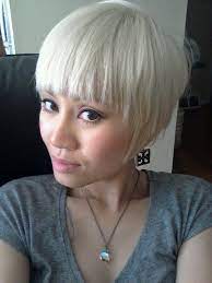 Short Platinum Hair With Heavy Bangs Haircuts For Fine Hair Short Platinum Hair Latest Short Haircuts