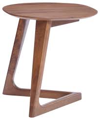 Modrest Jett Modern Walnut End Table Midcentury Side Tables And End Tables By Modern Miami Furniture In 2020 Modern End Tables Side Table End Tables
