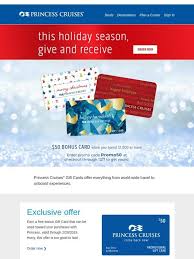 Bonus card expires march 1, 2020. Princess Cruises Give The Gift Of Travel This Season Milled