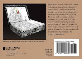 I was having a hard. Johanna Basford 2019 Coloring Day To Day Calendar Amazon De Basford Johanna Bucher