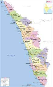 Kerala is situated at the end of the southwest coast of the indian subcontinent. Kerala Map Map Of Kerala State Districts Information And Facts