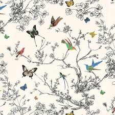 Wallpaper with different species of birds you will find in this category. Birds And Butterflies 2704420 Schumacher Wallpaper Wallpaper Warehouse