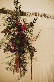 Hôtels proches de richmond nursery strawberry farm, richmond: Beautiful Jewel Tone Arbor Spray On A Birch Branch Altar Arbor Spray Featuring Pink Campanula Hot Pink Cel Wedding Flower Design Italian Ruscus Garden Center