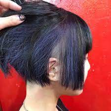 ボブ 前下がりボブ カット 派手髪 派手 ハイトーン ダブルカラー インナーカラー ブリーチ 紫 violet 刈り上げ ヘアサロン サロン 美容 美容室 美容師 美容室 美容学生 阿佐ヶ谷 阿佐ヶ谷3349 カラフル 酒 manicpani 髪 色 ボブ 前下がりボブ