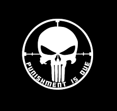 Punisher Skull Punishment Is Due Window Decal Sticker Custom Sticker Shop Punisher Punisher Artwork Punisher Skull
