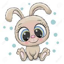 Cute Cartoon Rabbit With Big Eyes Isolated On A White Background Illustration Aff Rabbit Big Cute Cute Cartoon Animals Cartoon Animals Rabbit Cartoon