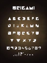 Origami Typo Origami Typography Origami Logo Origami Font Lettering