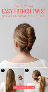 Go Classically Chic With This Easy French Twist More French Twist Hair Easy French Twist Long Hair Styles